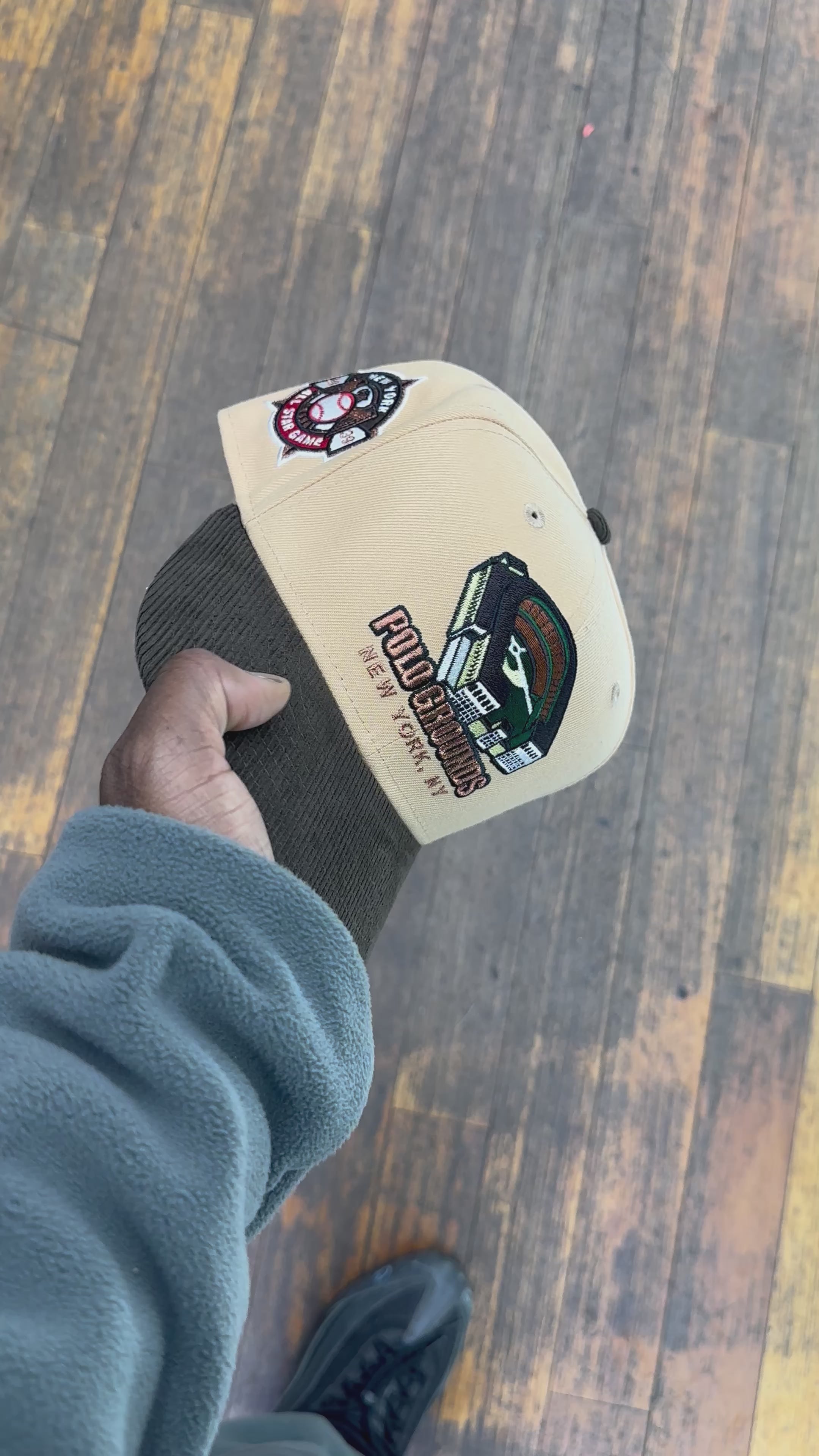 New York Giants Camel and Brown Corduroy Polo Grounds 1939 All Star Game