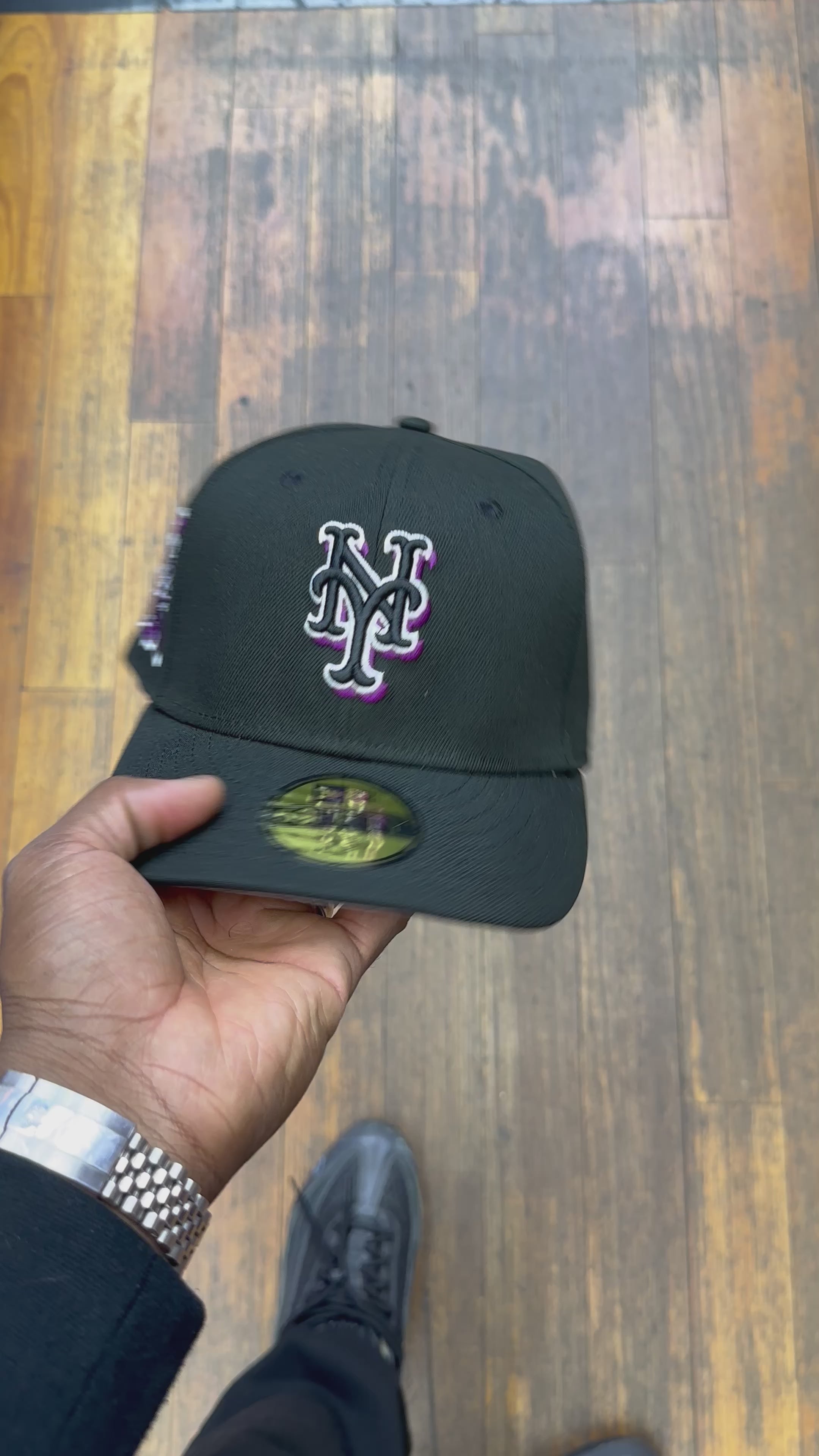 New York Mets All Black City Connect " Purple Outline" 40Th