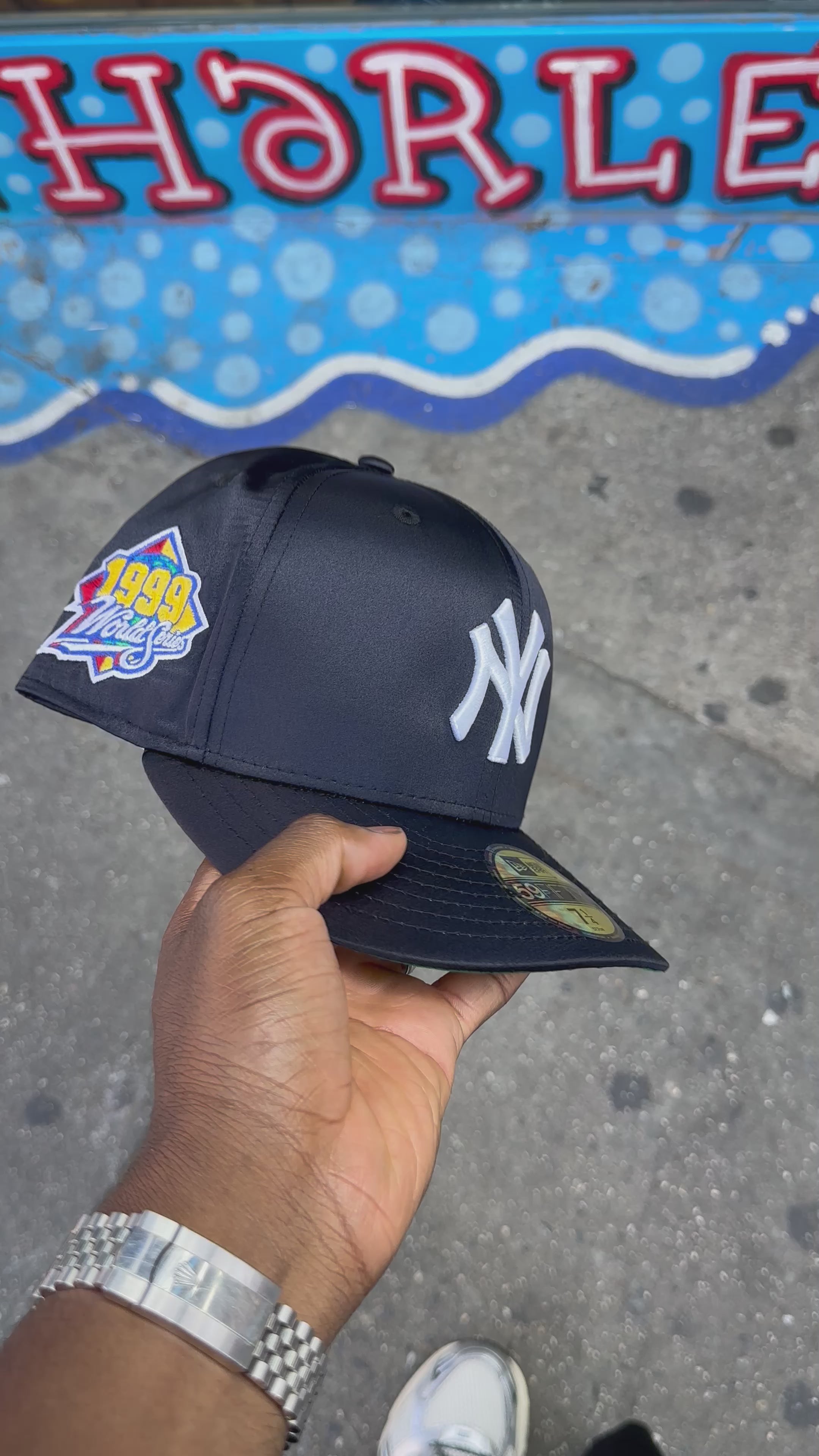 New York Yankees Navy Satin Green UV 1999 World Series