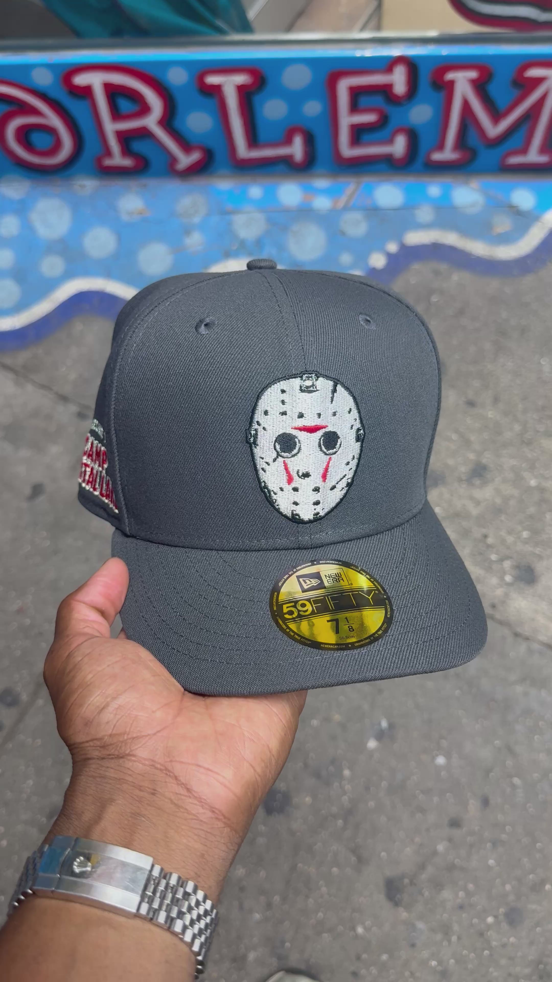 Jason Friday The 13Th All Dark Grey 5950 Fitted