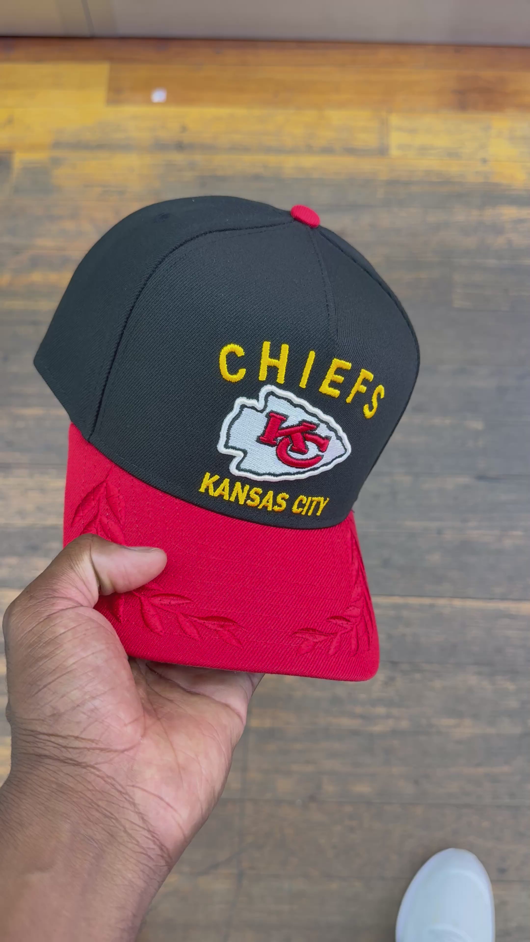 Kansas City Chiefs Black NFL25 DRAFT 950 AFrame Snap Back