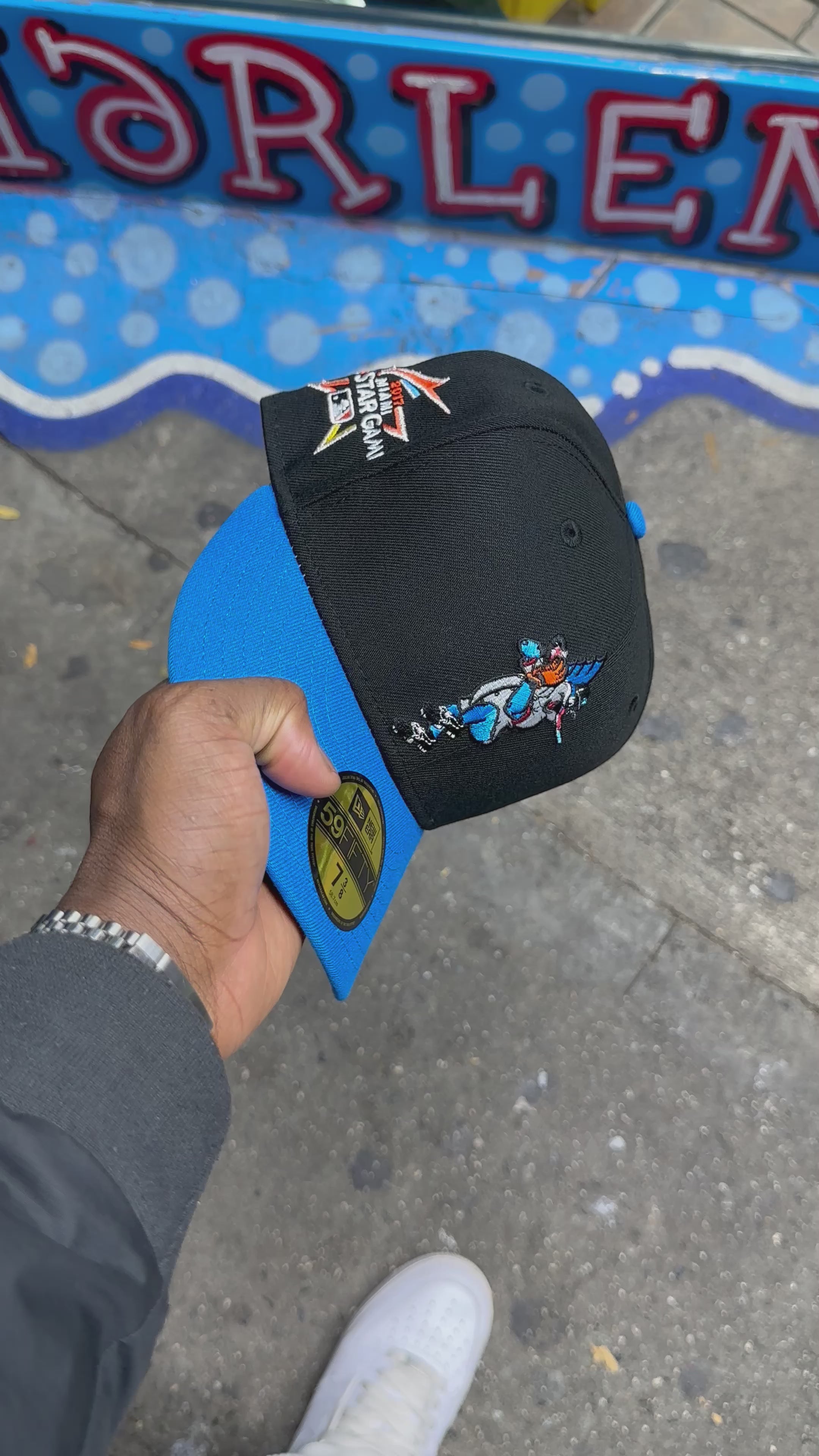 Florida Marlins Mascot Black and Blue 2017