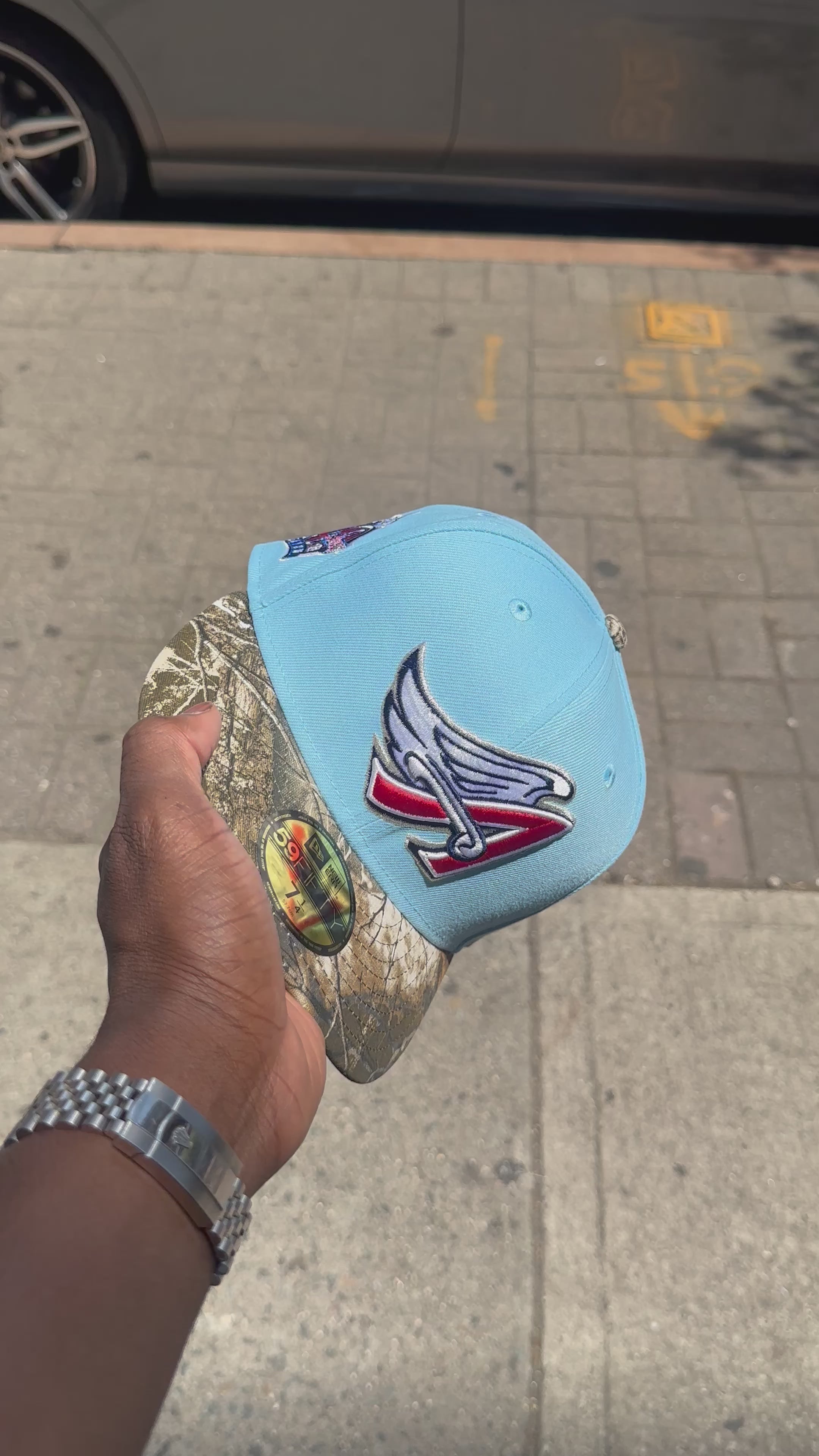 Anaheim Angels Sky Blue & Real Tree 40Th Anniversary