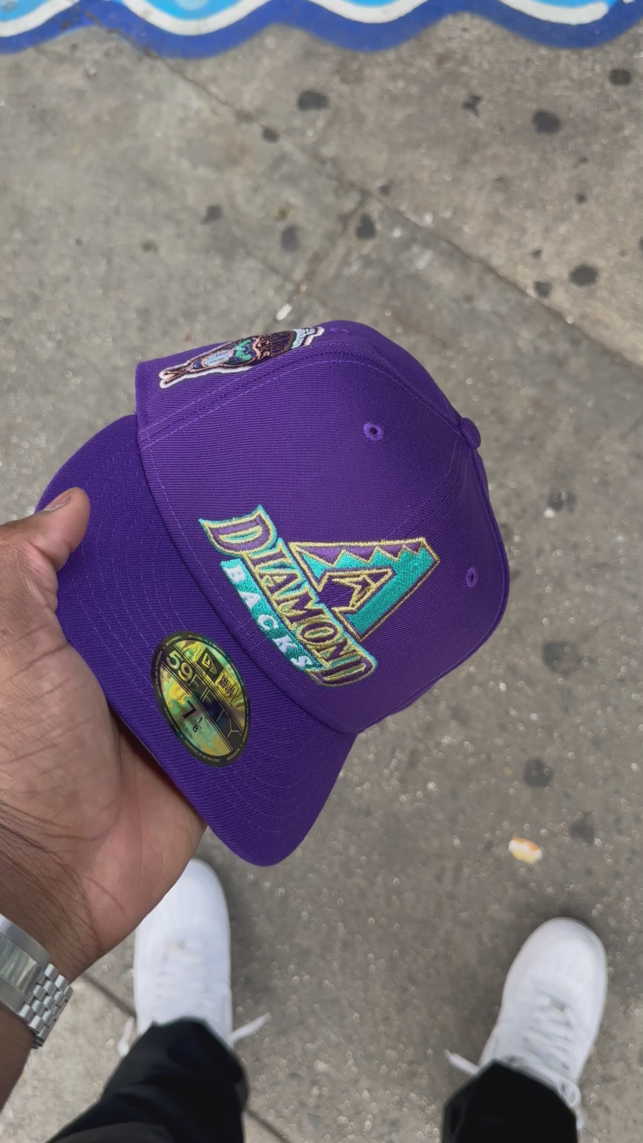 Arizona Diamond Backs All Purple Teal & Gold Logo 1998