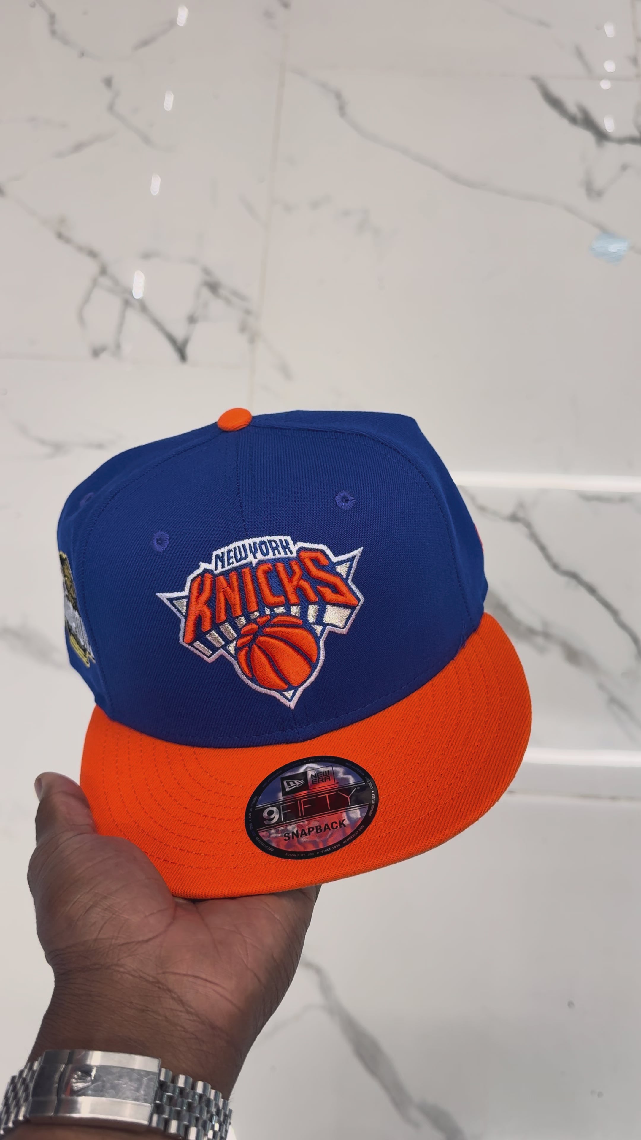 New York Knicks Royal and Orange 950 Classic Champs Snap Back