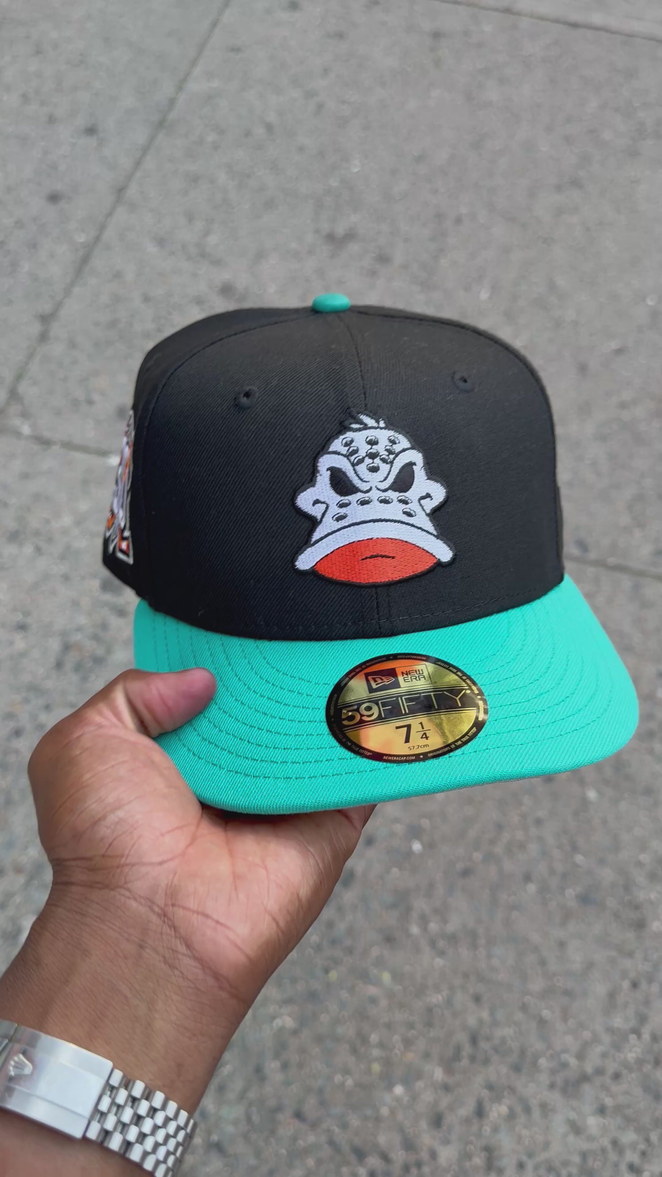 Anaheim Ducks Black and Teal Alter. Duck 30th