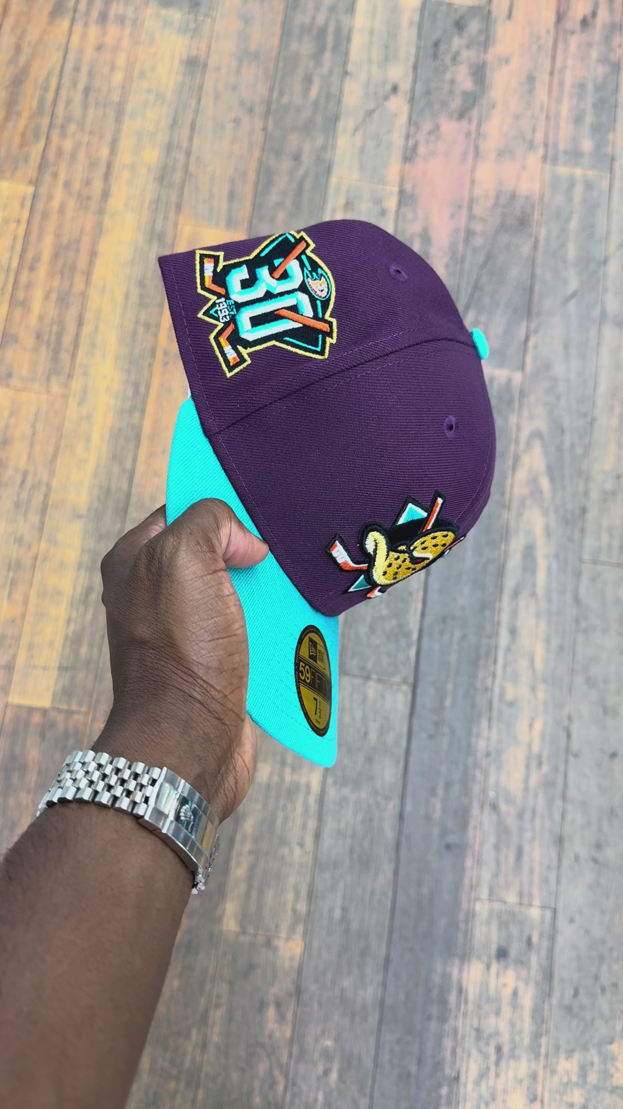 Anaheim Ducks Plum and Teal 30Th