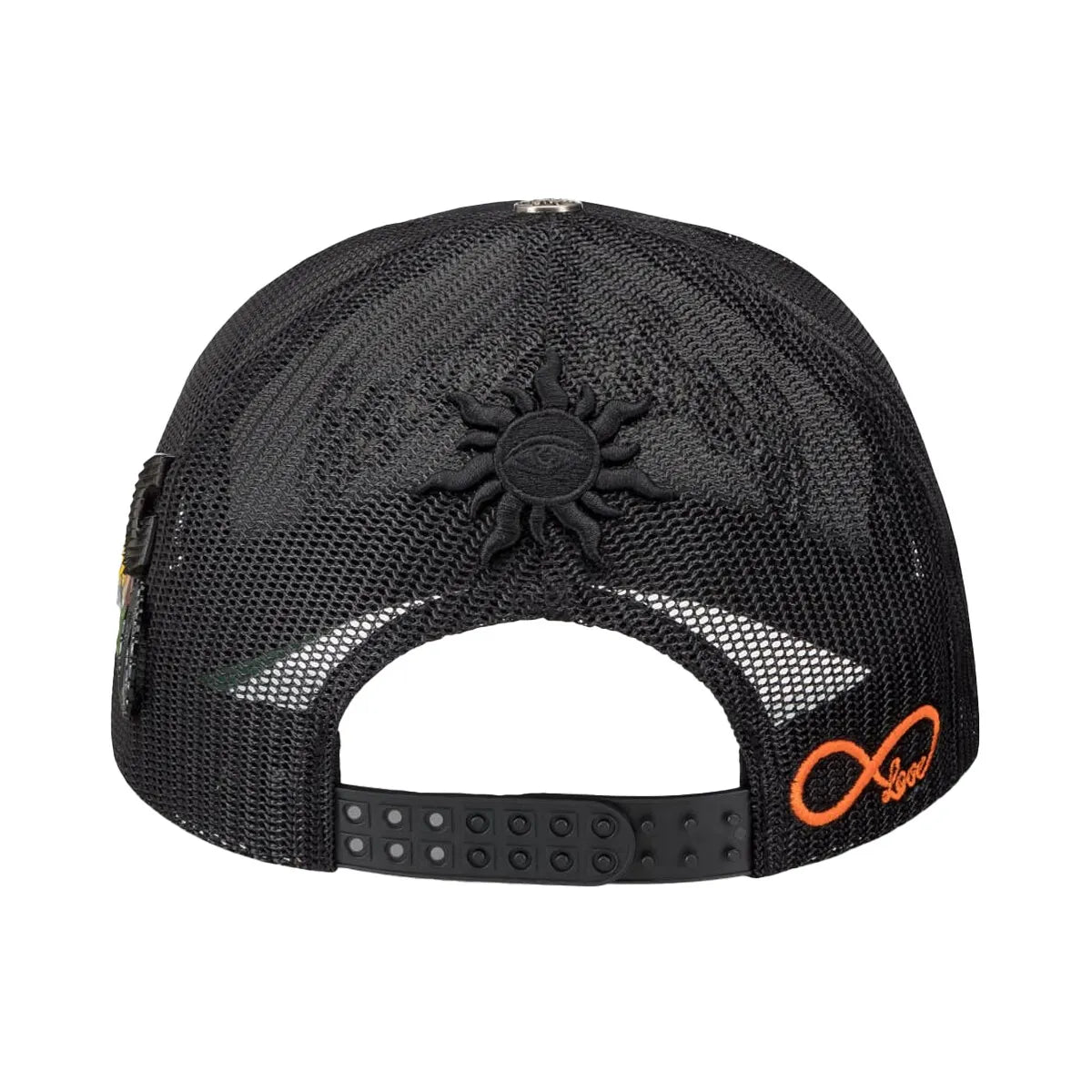 GODSPEED 4EVER BLACK ON BLACK TRUCKER GREEN BOTTOM