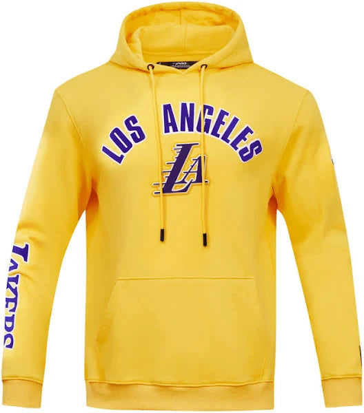 Los Angeles Lakers Yellow Stacked Hoodie