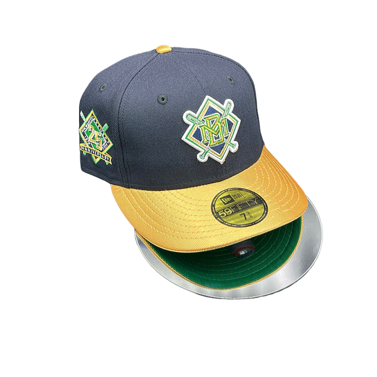 Milwaukee Brewers Navy and Metallic Gold 25 Year Anniversary