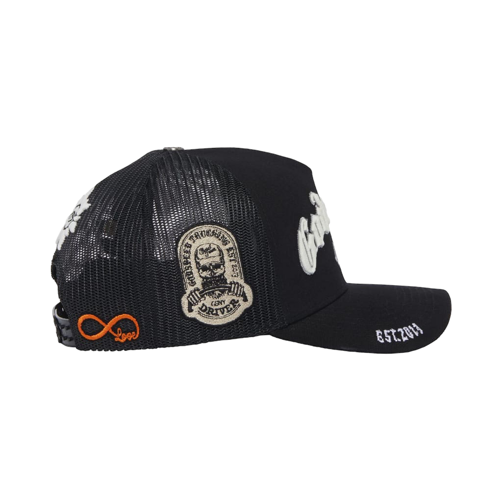 GODSPEED 4EVER BLACK TRUCKER HAT – CAP USA NYC