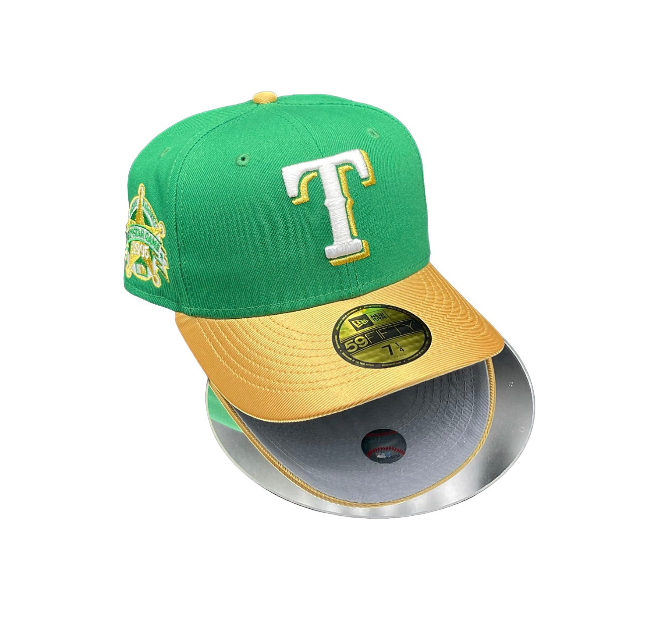 Texas Rangers Green Metallic Gold Grey UV