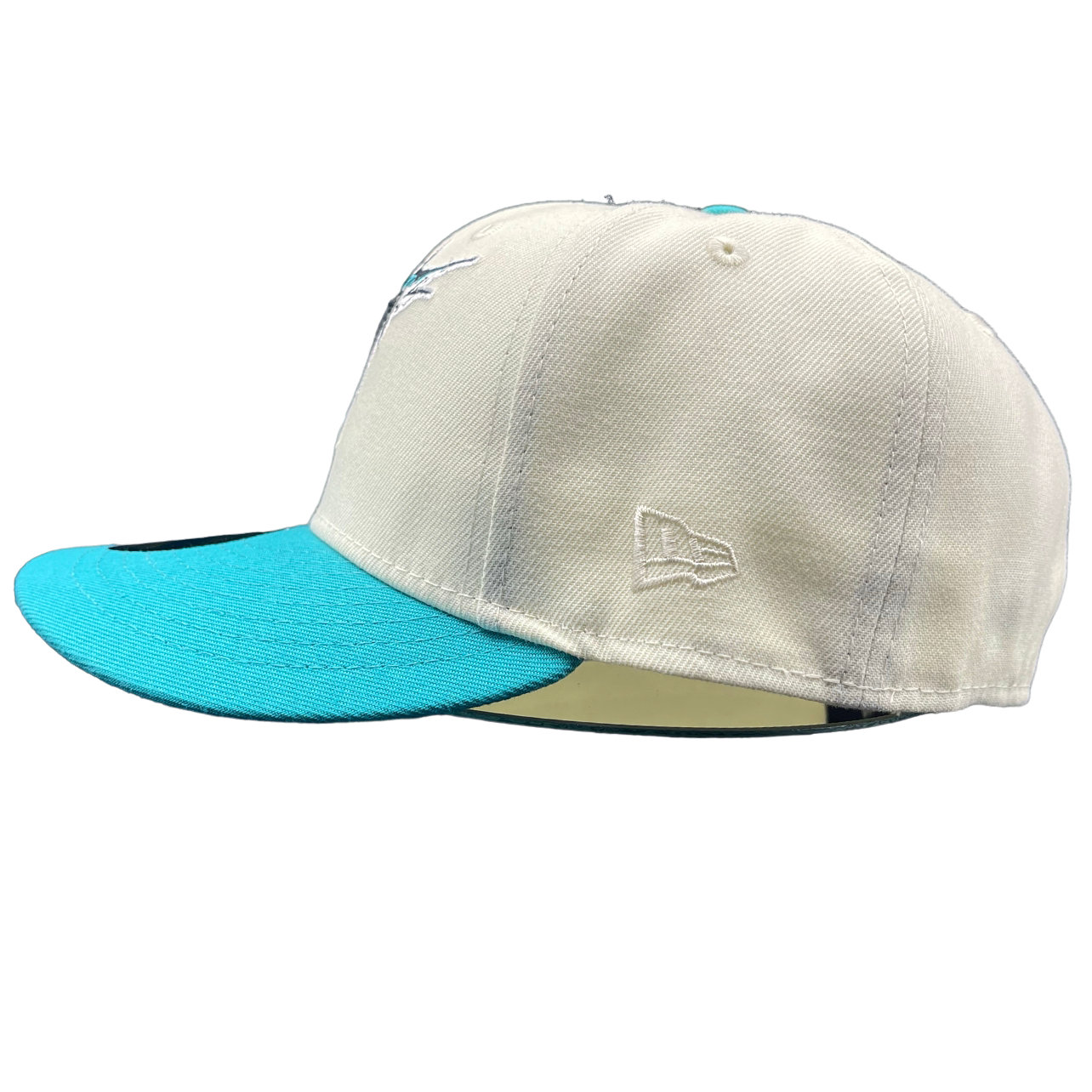 Florida Marlins Chrome & Teal Visor 10