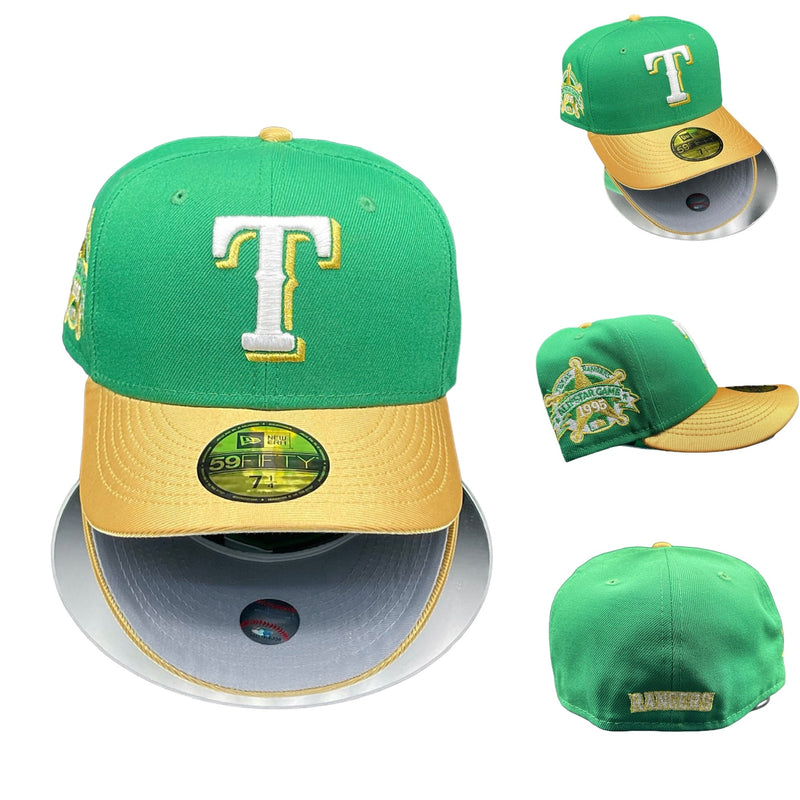Texas Rangers Green Metallic Gold Grey UV
