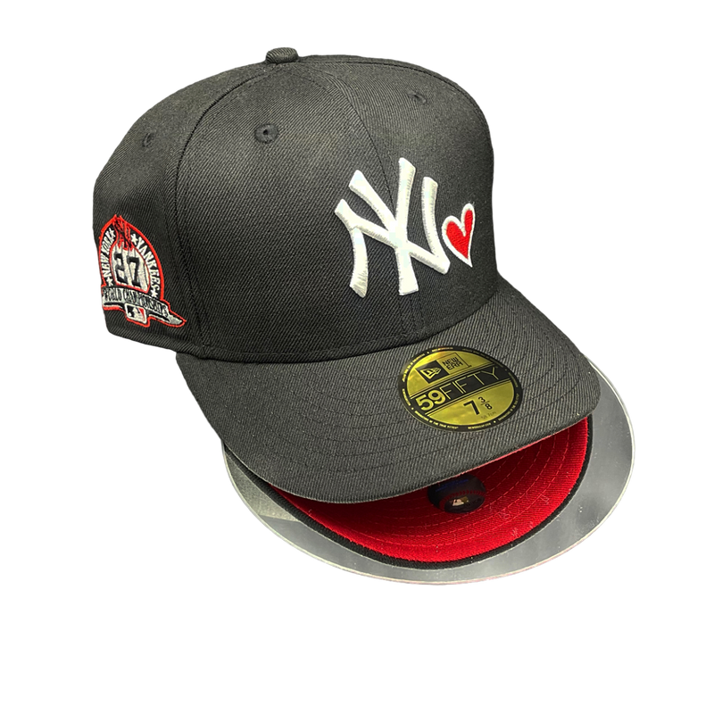New York Yankees Black Red Heart 27TH