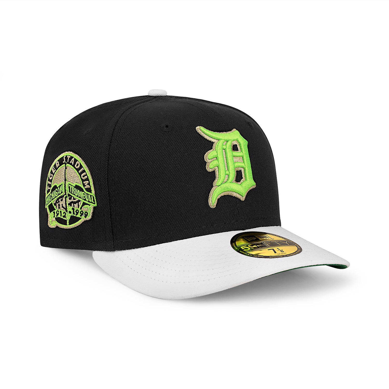 Detroit Tigers Black and White Lime Logo