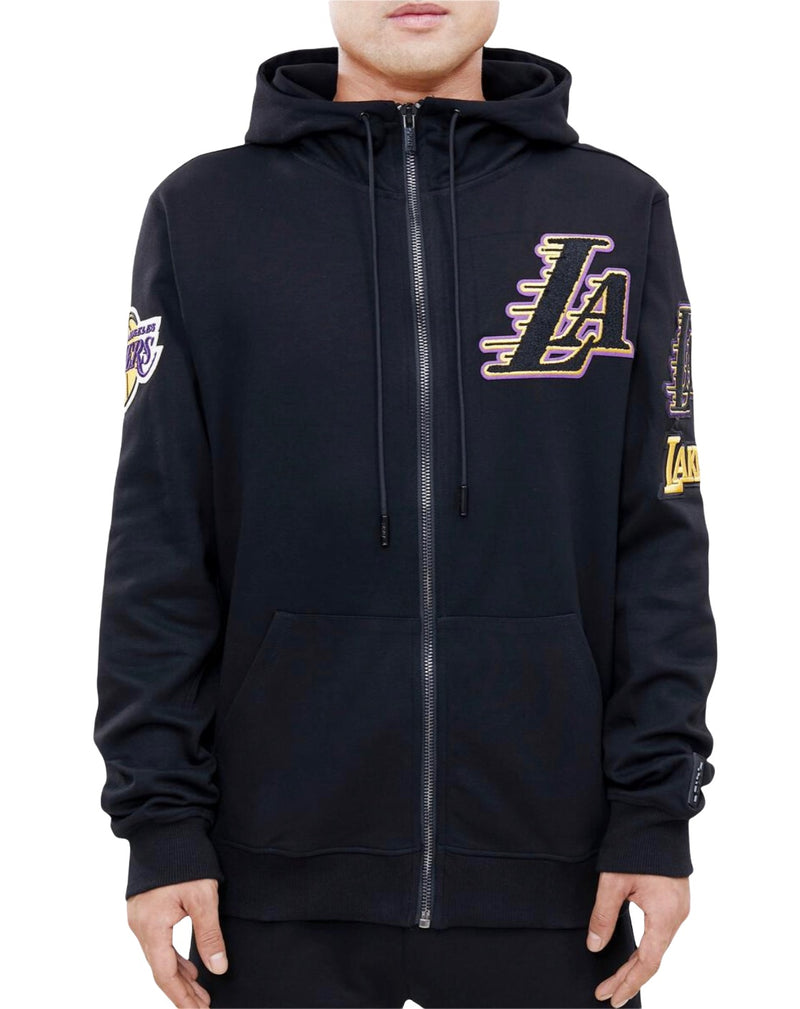 Los Angeles LAKERS BLACK ZIPPER HOODIE