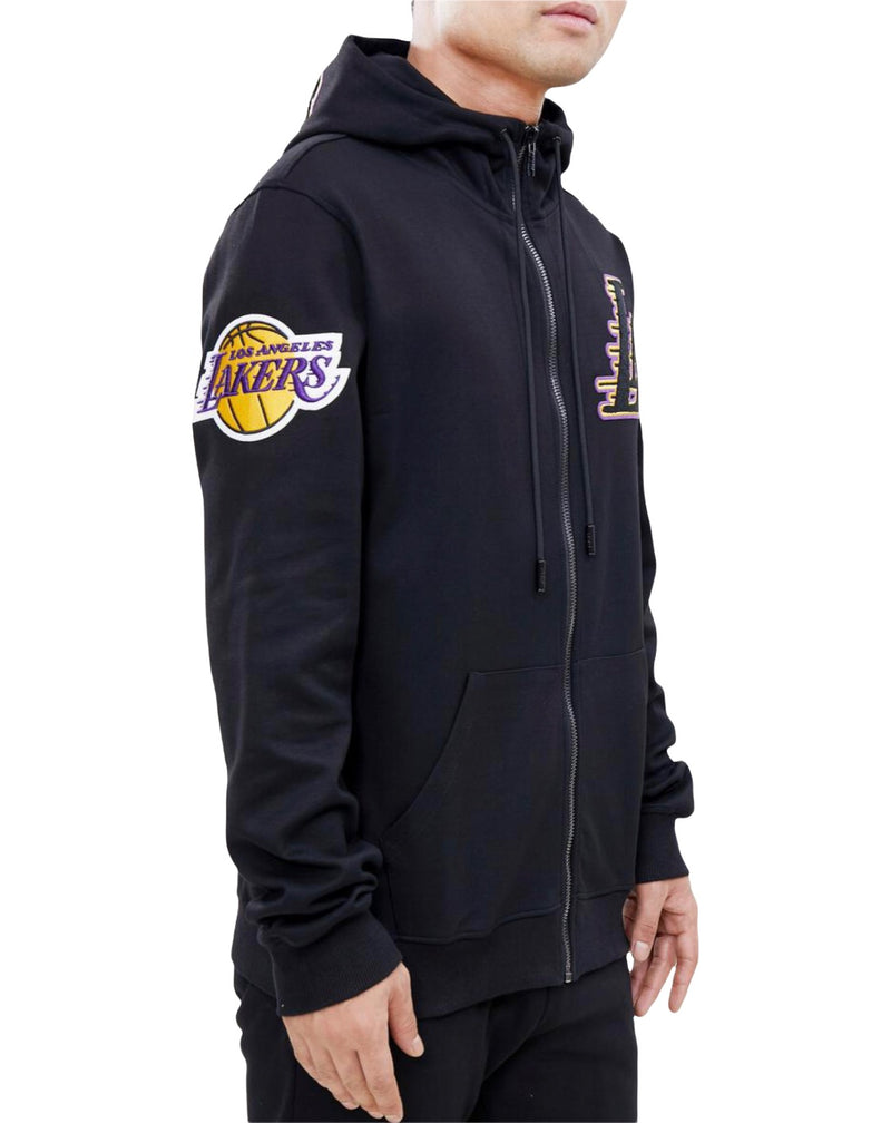 Los Angeles LAKERS BLACK ZIPPER HOODIE