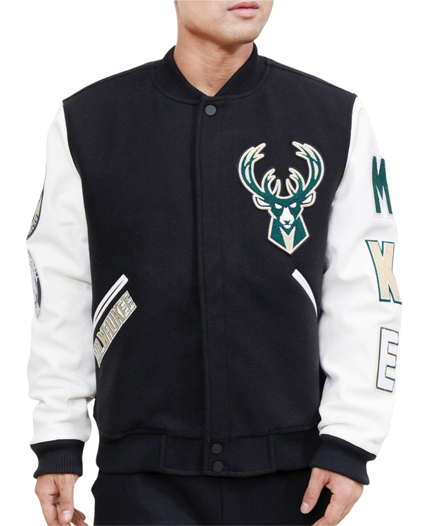 Milwaukee Bucks Black Varsity Jacket
