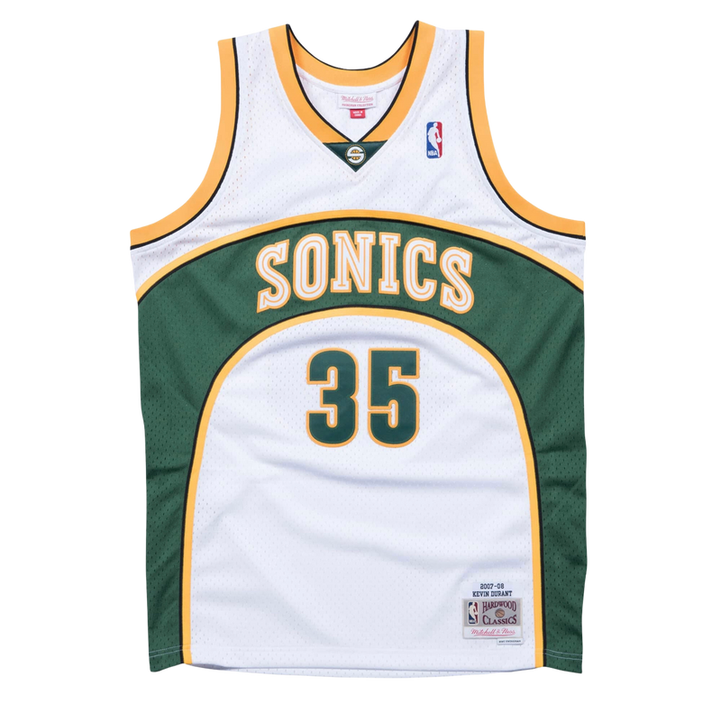 Kevin Durant Seattle Supersonics Mitchell Ness Hardwood Classics 2007 08 Swingman Jersey White