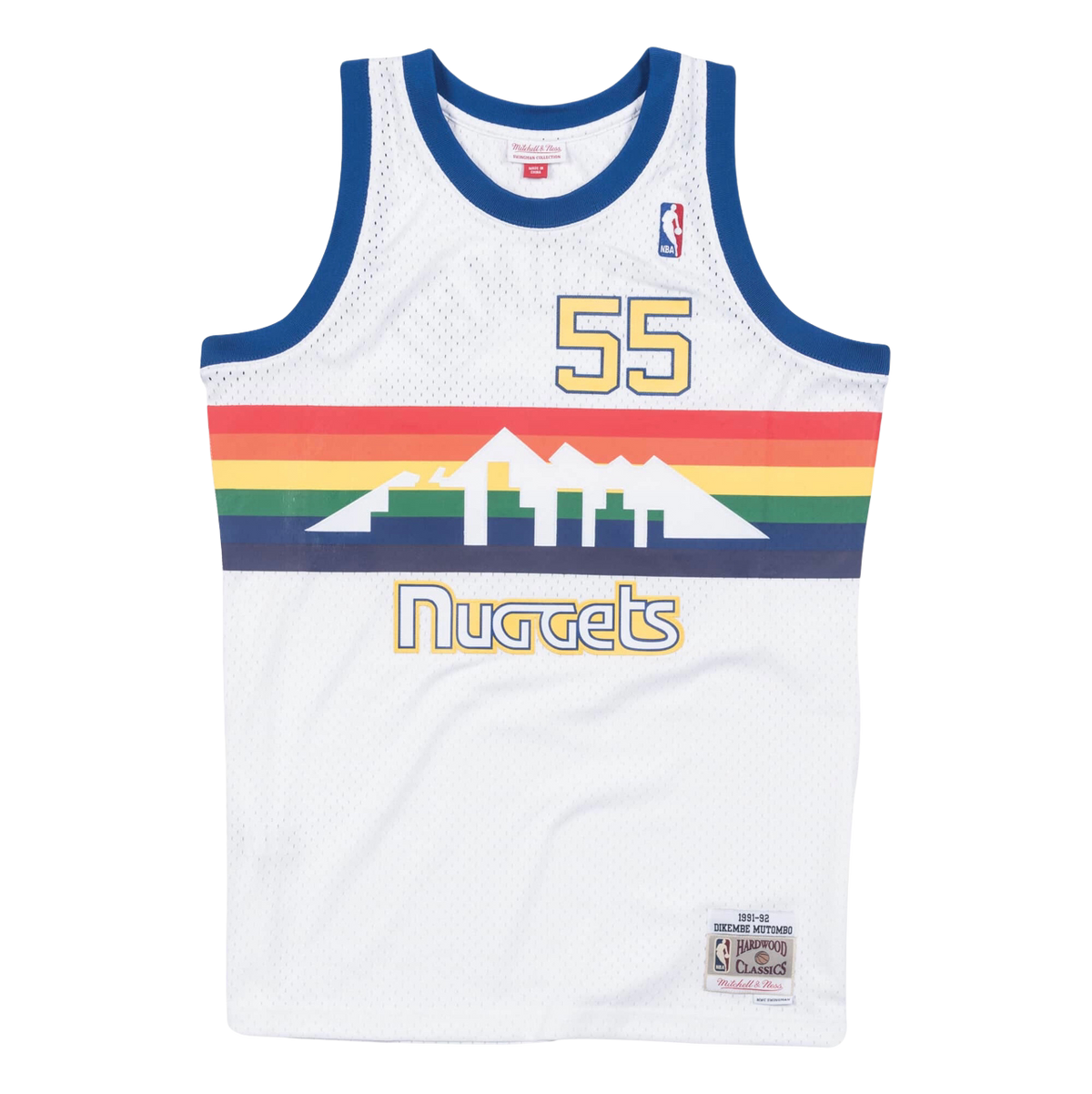 Mitchell Ness Swingman Dikembe Mutombo Denver Nuggets NBA 1991 92 Jersey White S